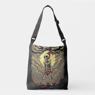 Dunkle Clown-Skelett-Schultertasche Tragetaschen Mit Langen Trägern