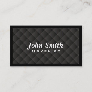 Dunkle Diamant-Steppdecken-Romanautor-Visitenkarte Visitenkarte