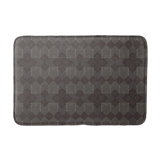 Dunkle Diamantmuster-Badmatte  Badematte