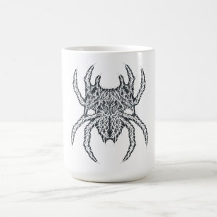 Dunkle Disziplin Spinne Athletisches Gothic Emblem Kaffeetasse