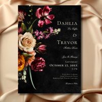 Dunkle Elegante Herbstliche Hochzeit Blumen