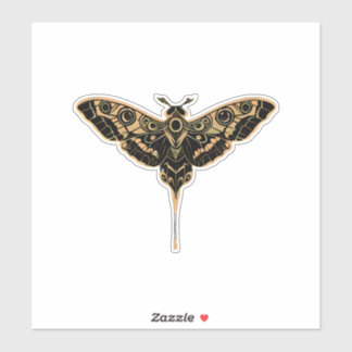 Dunkle Eleganz-Noir & Gold Aufkleber