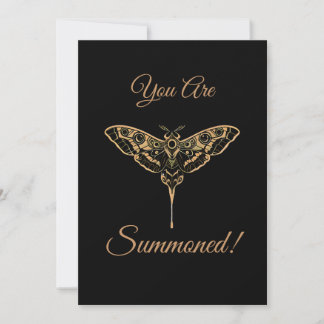 Dunkle Eleganz-Noir & Gold Einladung