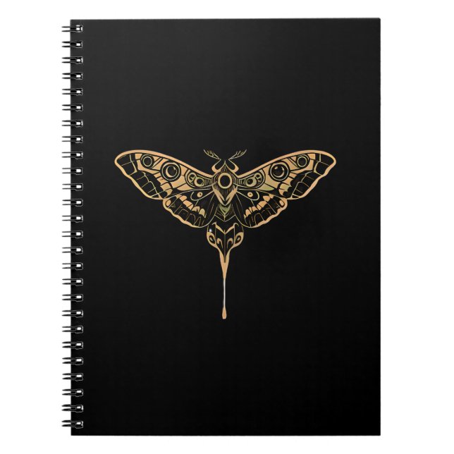 Dunkle Eleganz Noir & Gold Notizblock (Vorderseite)