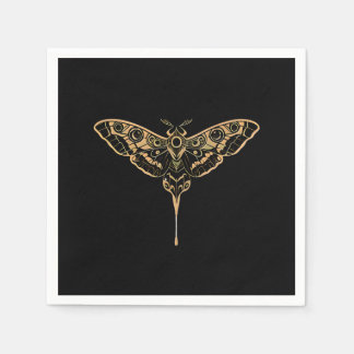 Dunkle Eleganz-Noir & Gold Serviette