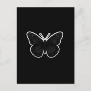 Dunkle Eleganz Schmetterling  Einladungspostkarte