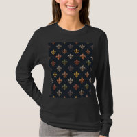 Dunkle Erde Wald Fleur-de-lis Design