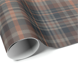 Dunkle Erde Wald Plaid Tartan Geschenkpapier