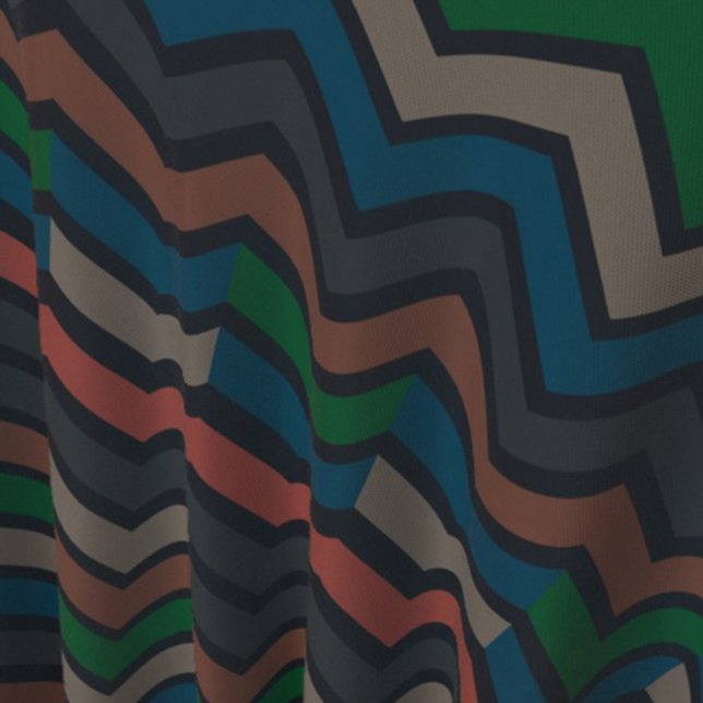 Dunkle Erde Waldlandschaft Zickzack-Chevron  Stoff (Von Creator hochgeladen)