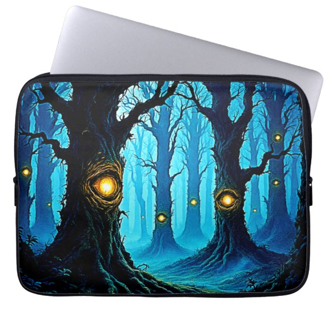 Dunkle Fantasy-Augenwald-Design Laptopschutzhülle (Vorderseite)