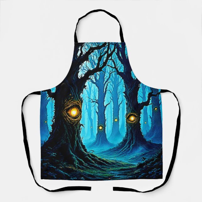 Dunkle Fantasy-Augenwald-Design Schürze (Vorderseite)