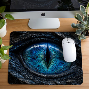 Dunkle Fantasy Blaues Drachenauge Mousepad