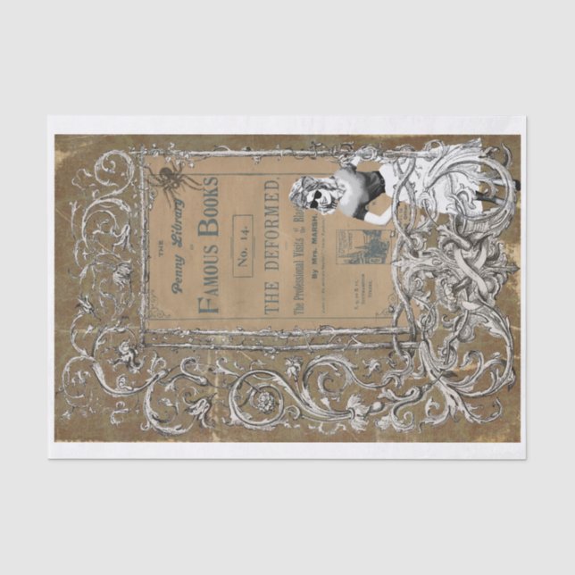 Dunkle Fantasy Book Cover Decoupage Tissue Paper Seidenpapier (Vorderseite)