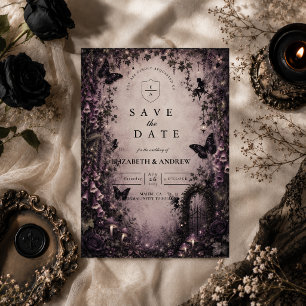 Dunkle Fantasy-Fee-Gotische Hochzeit Save The Date