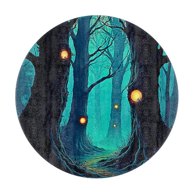 Dunkle Fantasy Forest Mystery Schneidebrett (Vorderseite)
