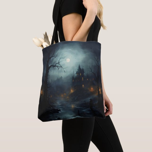 Dunkle Fantasy Horror Landschaft Tasche (Von Nahem)