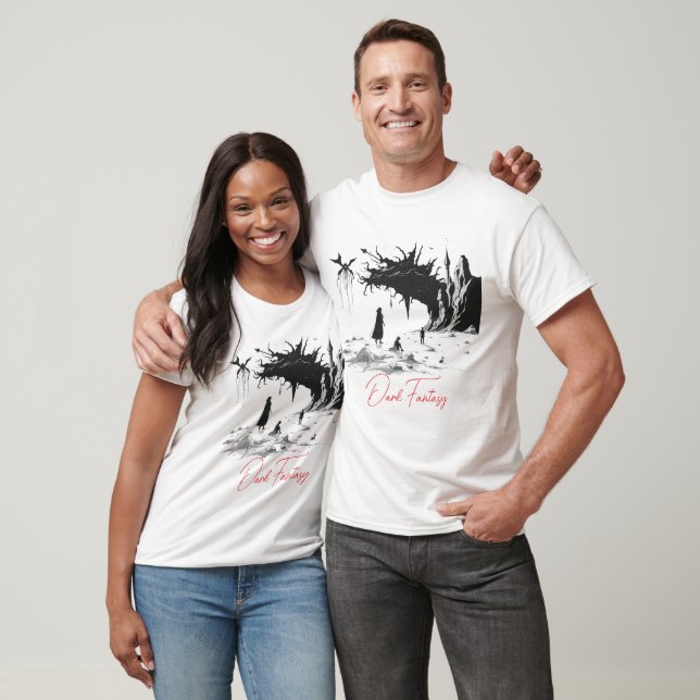 Dunkle Fantasy Surreal Landschaft T-Shirt (Unisex)