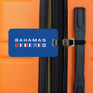 Dunkle Farbe der Bahamas maritimen Signalflags Gepäckanhänger