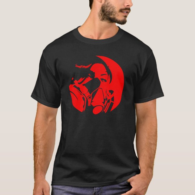 dunkle Farbe Grafmaske T-Shirt (Vorderseite)