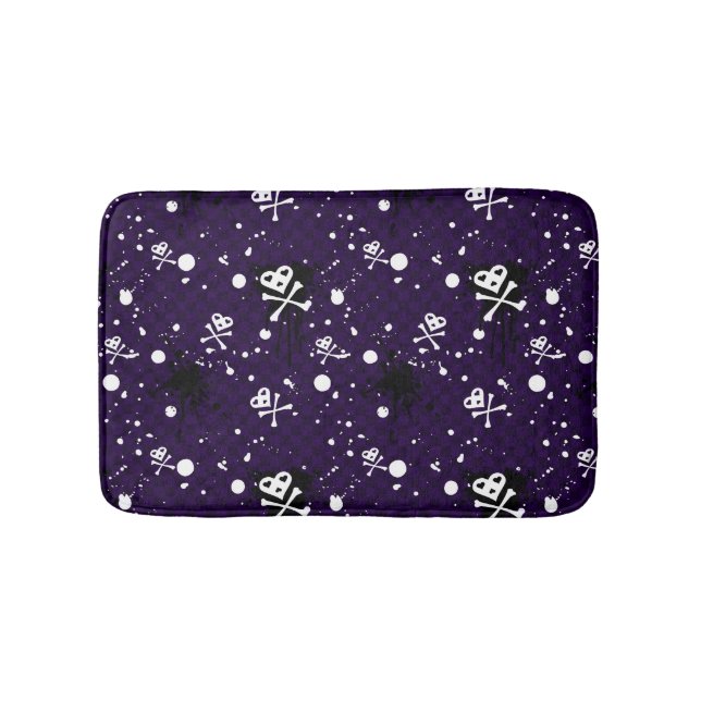Dunkle FarbeEmo Muster mit Farbe Badematte (Vorderseite)