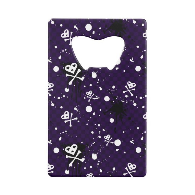 Dunkle FarbeEmo Muster mit Farbe Geldbeutel Flaschenöffner (Vorderseite)