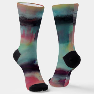 Dunkle farbenfrohe abstrakte Mischung  Socken