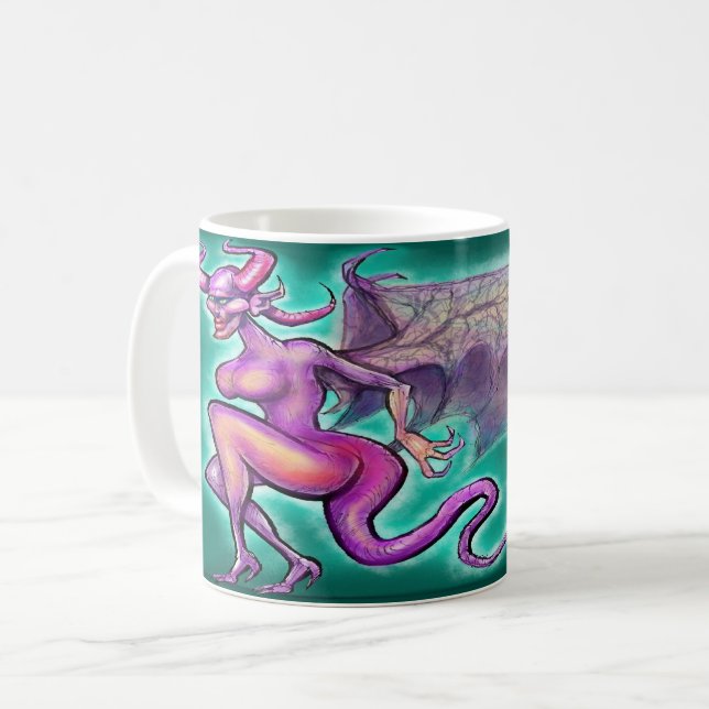 Dunkle Fee Kaffeetasse (Vorderseite Links)