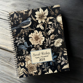 Dunkle Floral Custom Yeypplaner Hardcover Planer