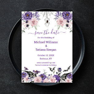 dunkle florale Rosen düstere viktorianische goth Save The Date