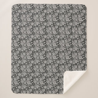 Dunkle Florale Schwarze Graue Rosen Ästhetik Sherpadecke