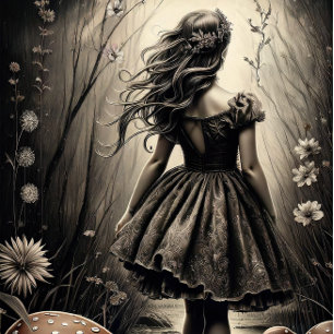 Dunkle Flüstern in Wonderland Seidenpapier