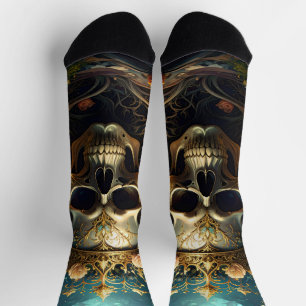 Dunkle Forest Skull Socken