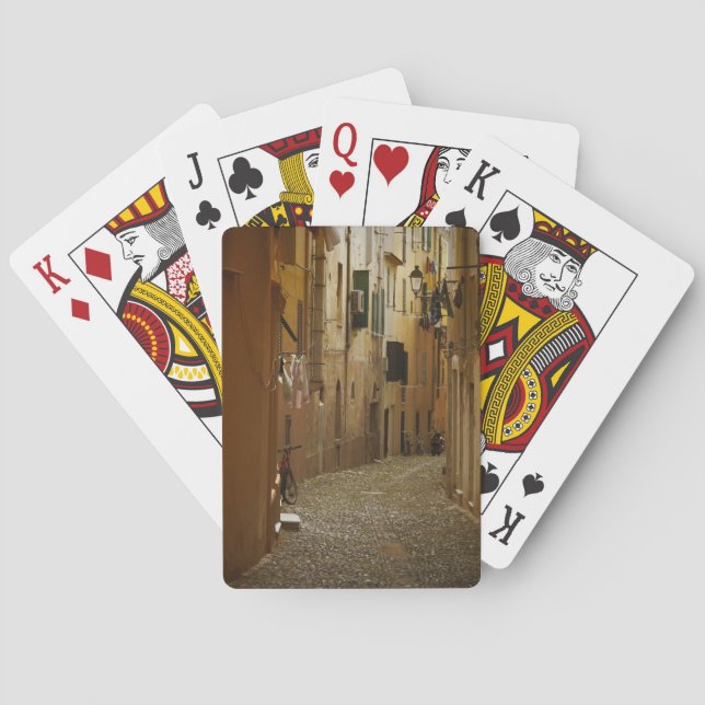 Dunkle Gasse in Neapel, Italien Spielkarten (Rückseite)