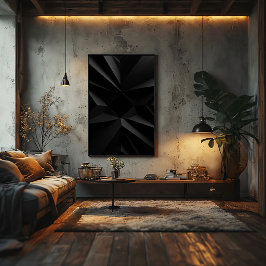 Dunkle Geometrie Minimalistischer Abstrakt Leinwanddruck