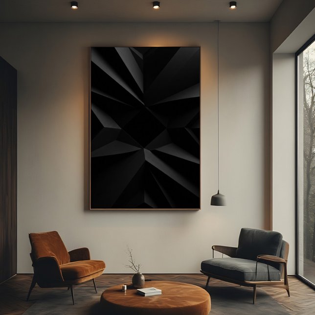 Dunkle Geometrie Minimalistischer Abstrakt Poster (Von Creator hochgeladen)