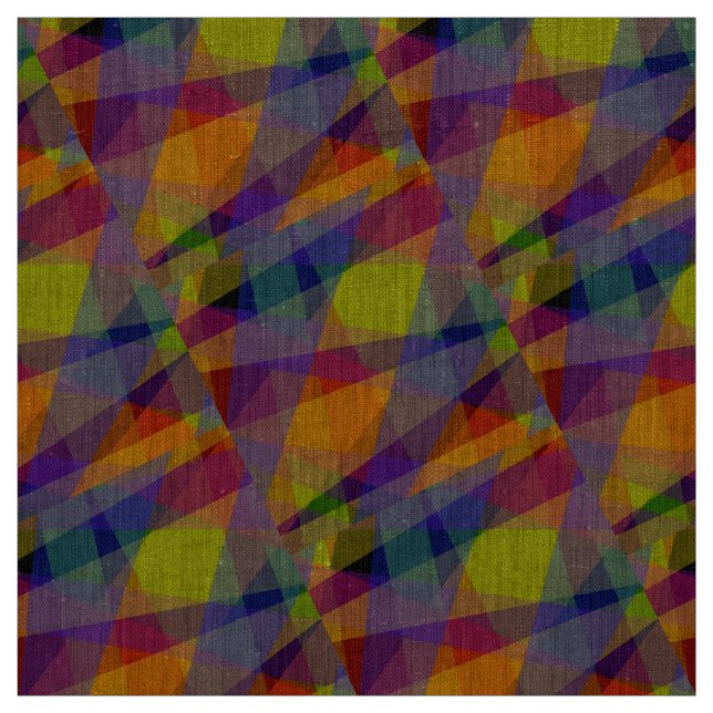 Dunkle Geometrie - Naturstoffe Stoff (Muster)