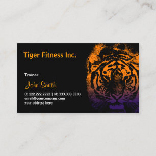 Dunkle Geschäftskarte TigerFitness/Workout Visitenkarte