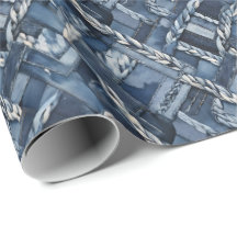 Dunkle gestörte Denim Patchwork und Braids