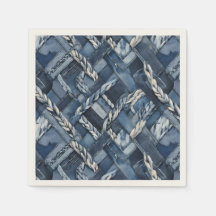 Dunkle gestörte Denim Patchwork und Braids