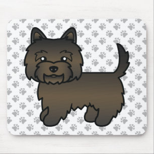 Dunkle getigerte Cairn Terrier Hund Illustration & Mousepad