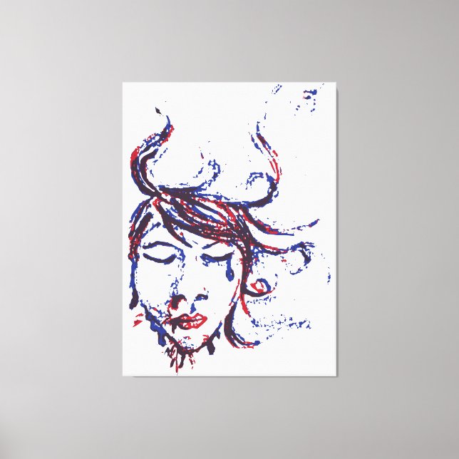 dunkle Gewässer Leinwanddruck (Vorderseite)