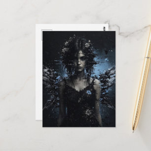 Dunkle Glitch Fee  Postkarte