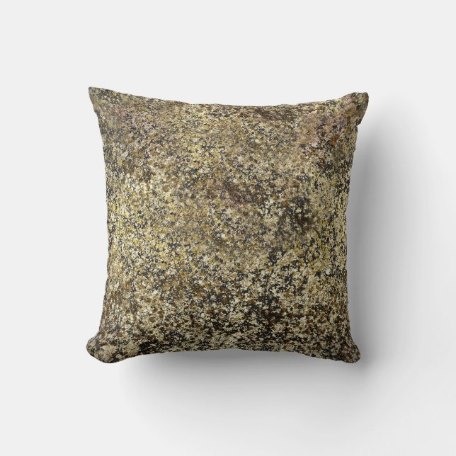 Dunkle Gold Glitzer Crackle Modern Chic Glam Spark Kissen (Vorderseite)
