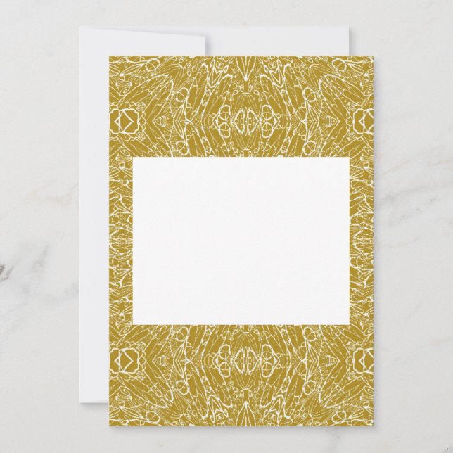 Dunkle goldene geometrische Sternrad-abstrakte Kun Einladung (Vorderseite)