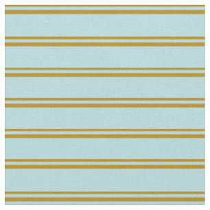Dunkle Goldenrod und Pulver Blaue farbige Linien Stoff