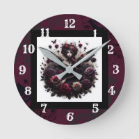 Dunkle Gothic Forest Fairy Floral Rose Burgund