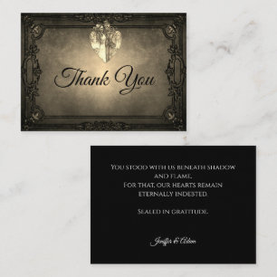 Dunkle Gothic Halloween-Hochzeit Mitteilungskarte