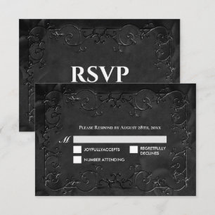 Dunkle Gothic-Hochzeits-RSVP-Karte zu Halloween RSVP Karte