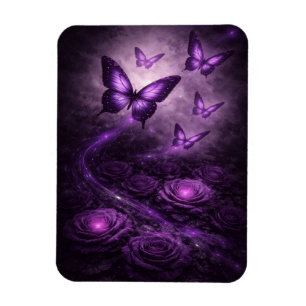 Dunkle gothische Blumendekoration Magnet