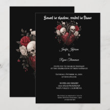 Dunkle gothische Halloween-Hochzeitseinladung